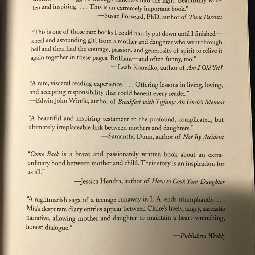 Come Back Book - Picture 3 of 3
